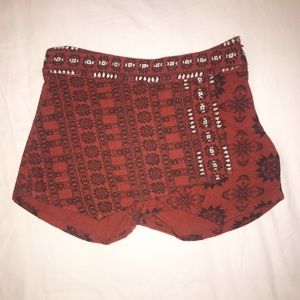 FREE PEOPLE PATTERNED SHORTS